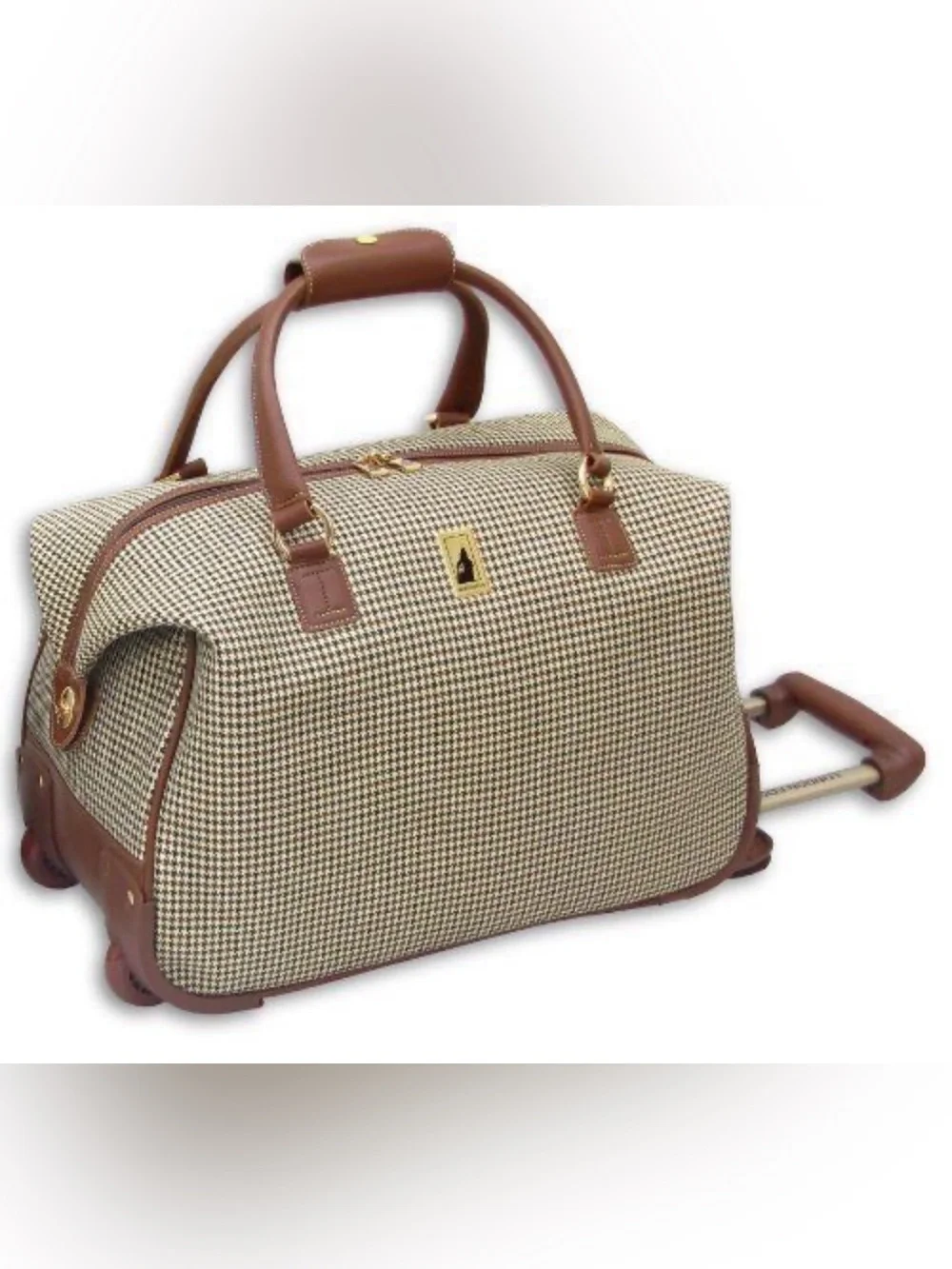 London Fog Cambridge Houndstooth Carry on Duffel 20